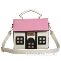 Neue Stil Kollision Farbe Originalität Stranger kleines Haus Cartoon schöne kleine Haus Handtasche individuelle Charakterhandtaschen